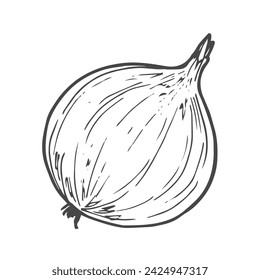 onion icon vector icon.Editable stroke.linear style sign for use web design and mobile apps,logo.Symbol illustration.