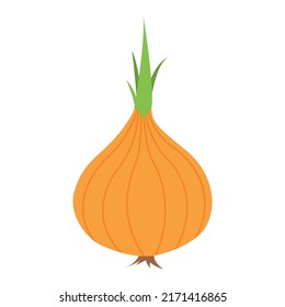Zwiebelsymbol, Vektorgrafik. Einzeln auf weißem Hintergrund
