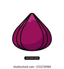 Icono de cebolla ilustración vectorial plantilla para muchos fines. Aislado sobre fondo blanco.
