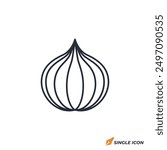 Onion icon vector illustration. Onion symbol isolated on white background