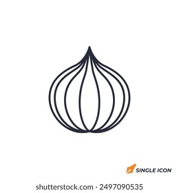 Onion icon vector illustration. Onion symbol isolated on white background