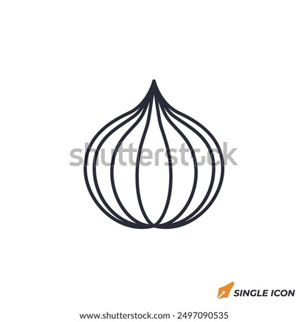 Onion icon vector illustration. Onion symbol isolated on white background