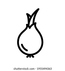 onion icon vector isolated on white background.