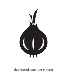 onion icon vector isolated on white background.