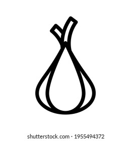 onion icon vector isolated on white background.