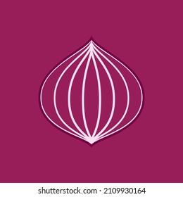 Onion icon vector. Onion logo design. 