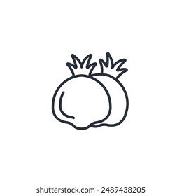 Onion icon. vector.Editable stroke.linear style sign for use web design,logo.Symbol illustration.