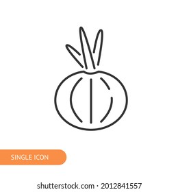 Onion icon for web design, menu, app, poster, ads, postcard and magazine