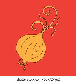 Onion illustration label