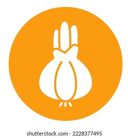Onion isolated design vector glyph icon. Vegetable sign. Graph symbol for food and drinks web site, apps design, mobile apps and print media, logo, UI