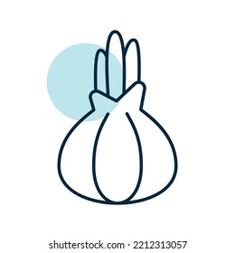 Onion isolated design vector icon. Vegetable sign. Graph symbol for food and drinks web site, apps design, mobile apps and print media, logo, UI