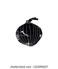 Onion isolated on white background. Vector illustration.
