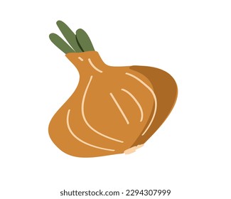 cebolla aislada de fondo blanco. Ilustración del vector