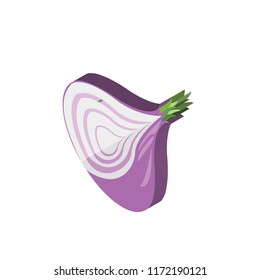 Onion isometric left top view 3D icon