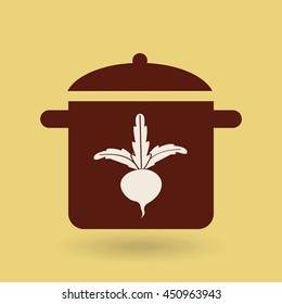 onion with leaf, vegetables and fruits, vector illustration