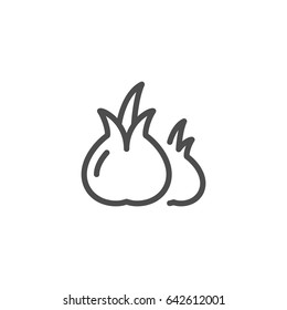 Onion line icon