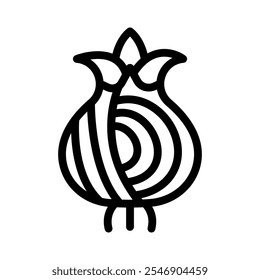 onion line icon illustration vector graphic. Simple element illustration vector graphic, suitable for app, websites, and presentations isolated on white background