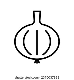 Onion line icon, outline vector sign on white background