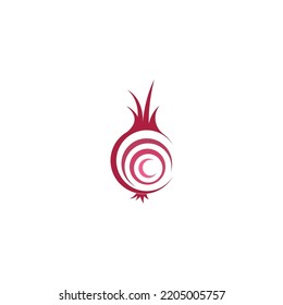 Onion logo icon design illustration template