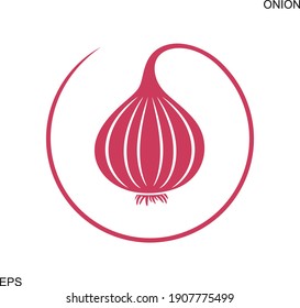 Onion Logo Isolated Onion On White Stock Vector (Royalty Free ...