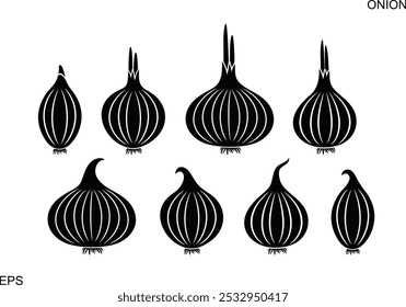 Onion logo. Isolated onion on white background