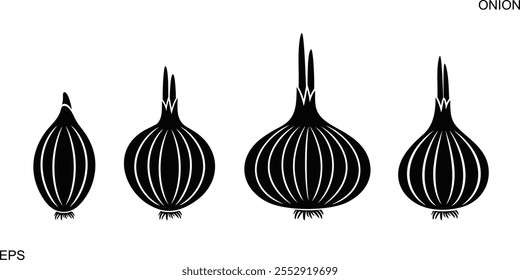 Logo de la cebolla. Cebolla aislada sobre fondo blanco