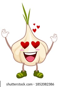 onion mascot cartoon in vector