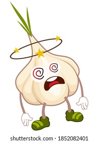 onion mascot cartoon in vector