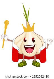onion mascot cartoon in vector