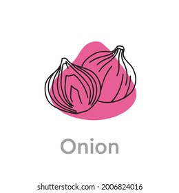 Onion Minimalist Monoline Logo Monogram Elegant