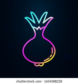 onion in nolan style icon. Simple thin line, outline vector of vegetables icons for ui and ux, website or mobile application
