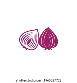 Onion on white background vector design