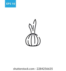 Onion outline icon Vector illustration