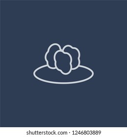 Onion Patties icon. Onion Patties linear design concept from Chinese Food collection. Simple element vector illustration on dark blue background.