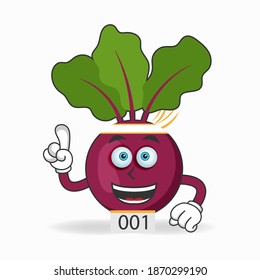 The Onion Purple mascot character becomes a running athlete. vector illustration