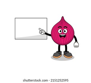 Zwiebelrote Illustration bei der Präsentation , Zeichendesign