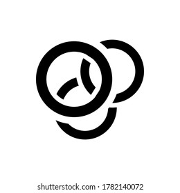 onion ring icon vector illustration glyph style. food icon set.