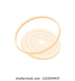 Onion ring vector. Onion on white background. Onion slice.