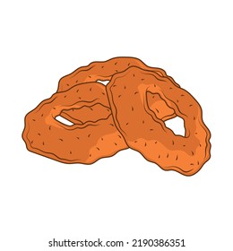 onion rings fast food icon isolated