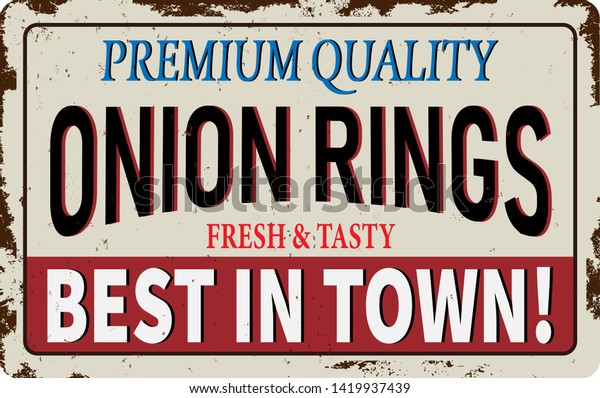 Onion Rings Flat Icon Rusty Web Stock Vector Royalty Free 1419937439