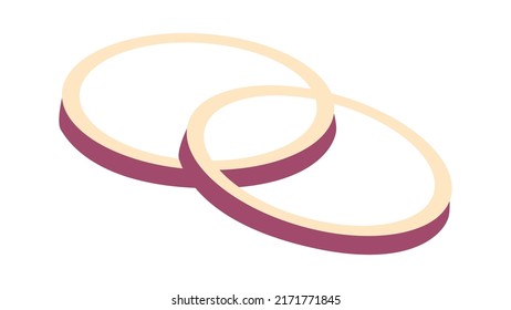 Onion rings food. Vector illustration
