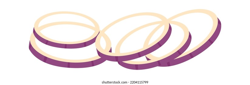 Onion rings Herb Spice. Vector illustration