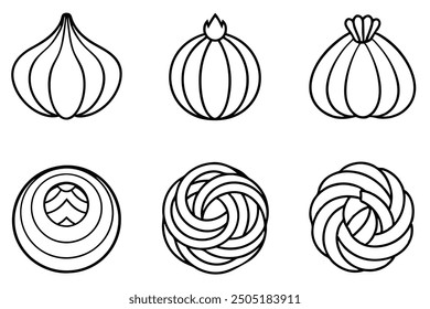 Onion Rings line art perfect side dish for any meal anytime