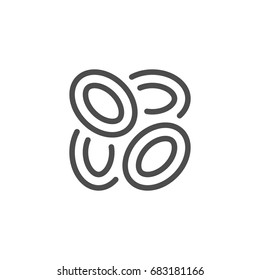 Onion rings line icon