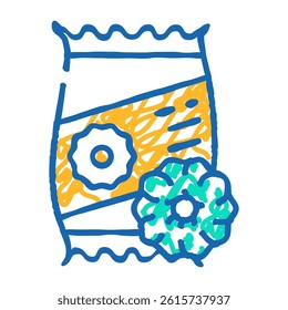 onion rings snack doodle icon sketch vector. onion rings snack sign. isolated symbol illustration