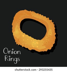 Onion rings from top view.