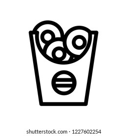 Onion rings vector icon