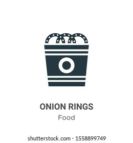 Onion rings vector icon on white background. Flat vector onion rings icon symbol sign from modern food collection for mobile concept and web apps design.