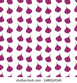 Onion or Shallot seamless pattern vector design