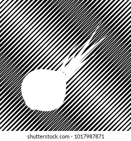 Onion sign. Salad ingredient. Healthy vegetable. Vector. Icon. Hole in moire background.